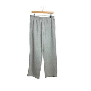 Vuori Restore Wide Leg Sweatpants Heather Grey Large Cotton Blend Lounge Pants